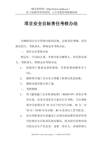 项目安全目标责任考核办法(2)