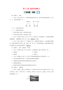 （广西专用）2019中考物理一轮新优化 第十三章 电流和电路练习