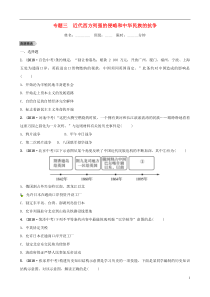 （东营专版）2019年中考历史复习 专题三 近代西方列强的侵略和中华民族的抗争中考真题演练