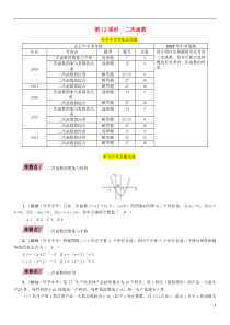 （毕节专版）2019年中考数学复习 第3章 函数及其图象 第12课时 二次函数（精讲）试题