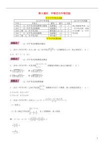 （毕节专版）2019年中考数学复习 第2章 方程（组）与不等式（组）第9课时 不等式与不等式组（精讲