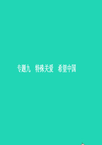 中考政治 专题九 特殊关爱 希望中国课件