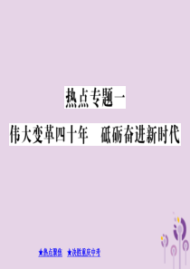 重庆市2019年决胜中考道德与法治热点专题复习 专题一 伟大变革四十年 砥砺奋进新时代课件