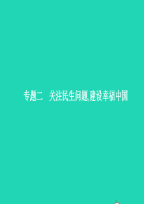 中考政治 专题2 关注民生问题 建设幸福中国课件