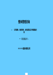 项目建议书标准模板