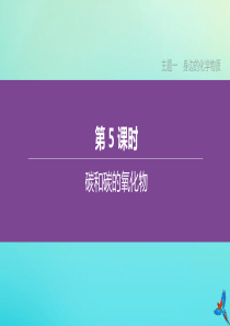 新课标（RJ）2020中考化学复习方案 主题一 身边的化学物质 第05课时 碳和碳的氧化物课件