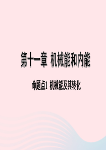 陕西省2020年中考物理一轮复习 基础考点一遍过 第十二章 机械能和内能 命题点1 机械能及其转化课