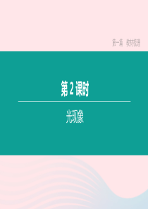 山西省2020中考物理《光现象》专题复习课件