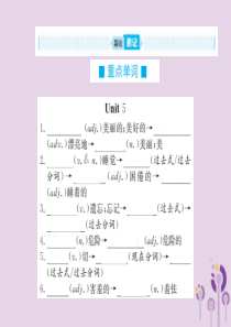 山西省2019中考英语二轮复习 七下 Unit 5-8复习课件 人教新目标版