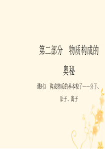 山西省2019届中考化学复习 课时3 构成物质的基本微粒—分子、原子、离子课件