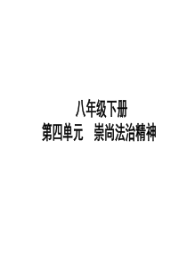 山东省聊城市2019年中考道德与法治 八下 第四单元 崇尚法治精神复习课件