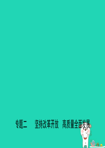 山东省济南市2019年中考道德与法治 专题复习二 坚持改革开放 高质量全面发展课件