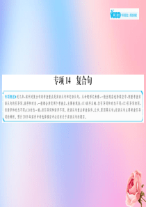 山东省滨州市2019年中考英语总复习 第二部分 专项语法 高效突破 专项14 复合句课件