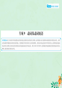 山东省滨州市2019年中考英语总复习 第二部分 专项语法 高效突破 专项9 动词及动词短语词课件