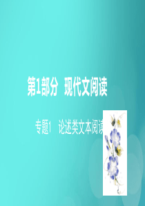 山东省2020高考语文二轮复习 第1部分 现代文阅读 专题1 论述类文本阅读课件