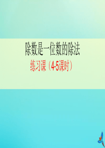 三年级数学下册 第2单元 除数是一位数的除法 笔算除法 除数是一位数的除法练习课（第4-5课时）习题