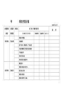 项目开发计划模版