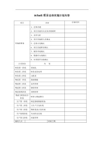 项目总体实施计划内容