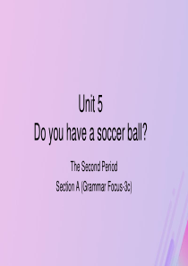 七年级英语上册 Unit 5 Do you have a soccer ball Section A