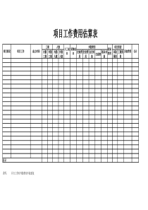 项目成本核算表(公司内部)