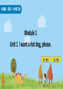 六年级英语下册 Module 1 Unit 1 I want a hot dog，please课件 