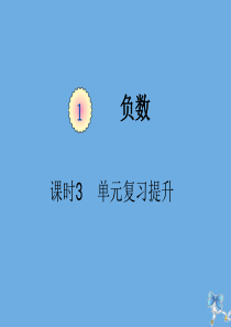 六年级数学下册 第一单元 负数 课时3 单元复习提升教学课件 新人教版