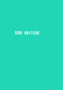 九年级政治全册 第三单元 法治时代 第8课 依法治国 第2框 谁都大不过法律课件 人民版