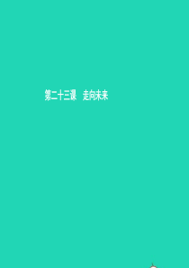 九年级政治全册 第七单元 新的旅程 23 走向未来课件 教科版