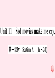 九年级英语全册 Unit 11 Sad movies make me cry第一课时习题课件（新版）