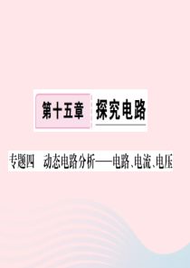 九年级物理全册 专题四 动态电路分析——电路 电流 电压习题课件 （新版）沪科版