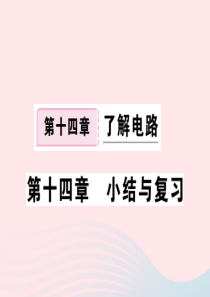 九年级物理全册 第十四章 了解电路小结与复习习题课件 （新版）沪科版