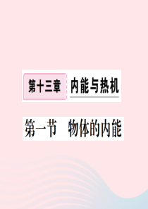 九年级物理全册 第十三章 第一节 物体的内能习题课件 （新版）沪科版