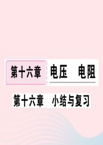 九年级物理全册 第十六章 电压 电阻小结与复习习题课件 （新版）新人教版