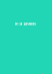 九年级物理全册 12.1 温度与温度计课件 （新版）沪科版