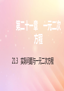 九年级数学上册 第21章 一元二次方程 21.3 实际问题与一元二次方程习题课件（新版）新人教版