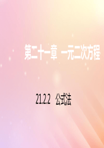 九年级数学上册 第21章 一元二次方程 21.2 解一元二次方程 21.2.2 公式法习题课件（新版