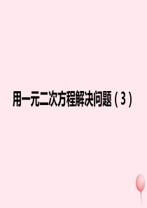 九年级数学上册 第1章 一元二次方程 1.4 用一元二次方程解决问题（3）课件（新版）苏科版