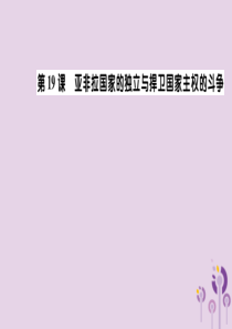 九年级历史下册 世界现代史 第四单元“冷战”时期的东西方世界 第19课《亚非拉国家的独立与捍卫国家主