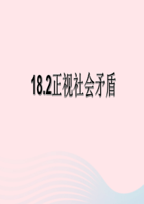 九年级道德与法治下册 第八单元 积极承担社会责任 第18课 为社会稳定发展做贡献 第1框正视社会矛盾