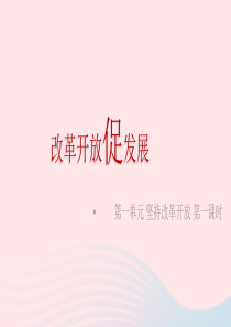 九年级道德与法治上册 第一单元 富强与创新 第一课 踏上强国之路 第1框 坚持改革开放课件4 新人教