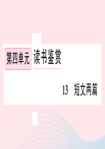 江西省2020春九年级语文下册 第四单元 13 短文两篇习题课件 新人教版