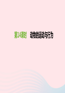 江苏省徐州市2019年中考生物复习 第五单元 生命活动的调节和生态系统的稳定 第14课时 动物的运动