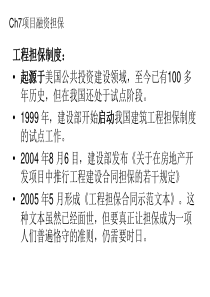 项目投资融资课件CH7项目融资担保