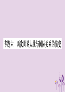 湖南省2019年中考历史复习 第二篇 知能综合提升 专题突破6 两次世界大战与国际关系的演变课件