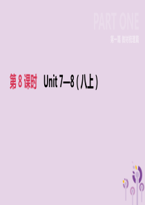 河北省2019年中考英语一轮复习 第一篇 教材梳理篇 第08课时 Units 7-8（八上）课件 冀