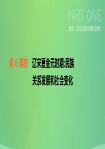 河北省2019年中考历史复习 附录 古代史知识梳理（选考）第06课时 辽宋夏金元时期民族关系发展和社