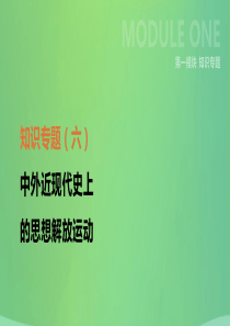 河北省2019年中考历史复习 第一模块 知识专题06 中外近现代史上的思想解放运动课件