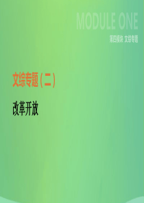 河北省2019年中考历史复习 第四模块 文综专题02 改革开放课件