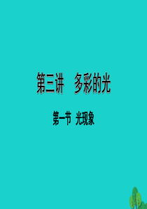 海南省2020年中考物理一轮复习 考点通关 第三讲 多彩的光 第一节 光现象课件