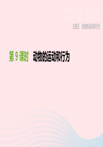 广东省深圳市2019年中考生物 主题复习五 动物的运动和行为 第09课时 动物的运动和行为课件